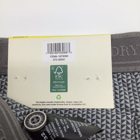 English Laundry Mens The CEO Midway Shorts Grey Size 32 NWT‎ - Picture 8 of 9
